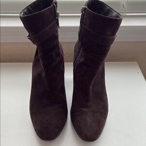 Elegant Brown Suede Ankle Boots